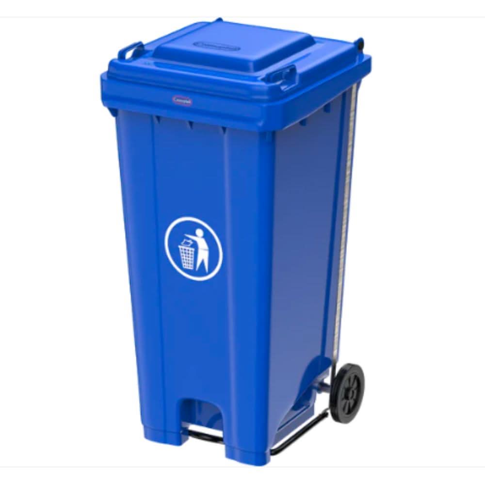 Cosmoplast Industrial Waste Bin with Pedal & Wheels 240L