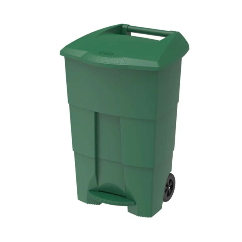 Cosmoplast Step-on Waste Bin with Pedal & Wheels 100L