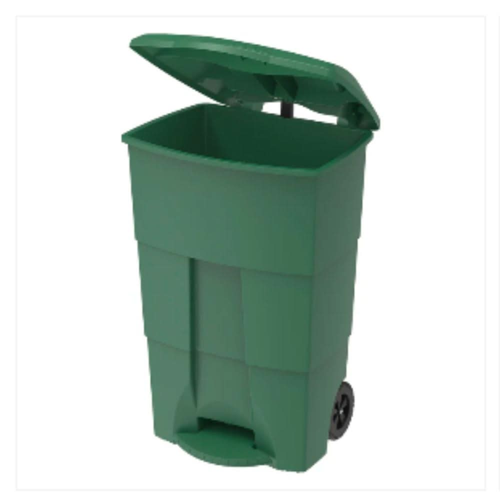 Cosmoplast Step-on Waste Bin with Pedal & Wheels 100L