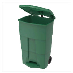 Cosmoplast Step-on Waste Bin with Pedal & Wheels 100L
