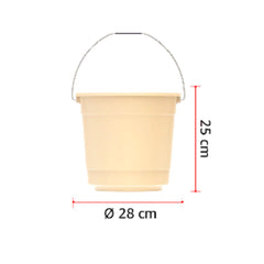 Cosmoplast EX 10L Round Plastic Bucket with Steel Handle