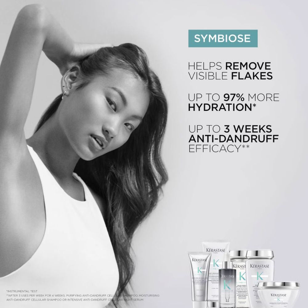 Kérastase Symbiose Purifying Anti-Dandruff Cellular Shampoo, For Oily Sensitive Scalp Prone To Dandruff, 250ml