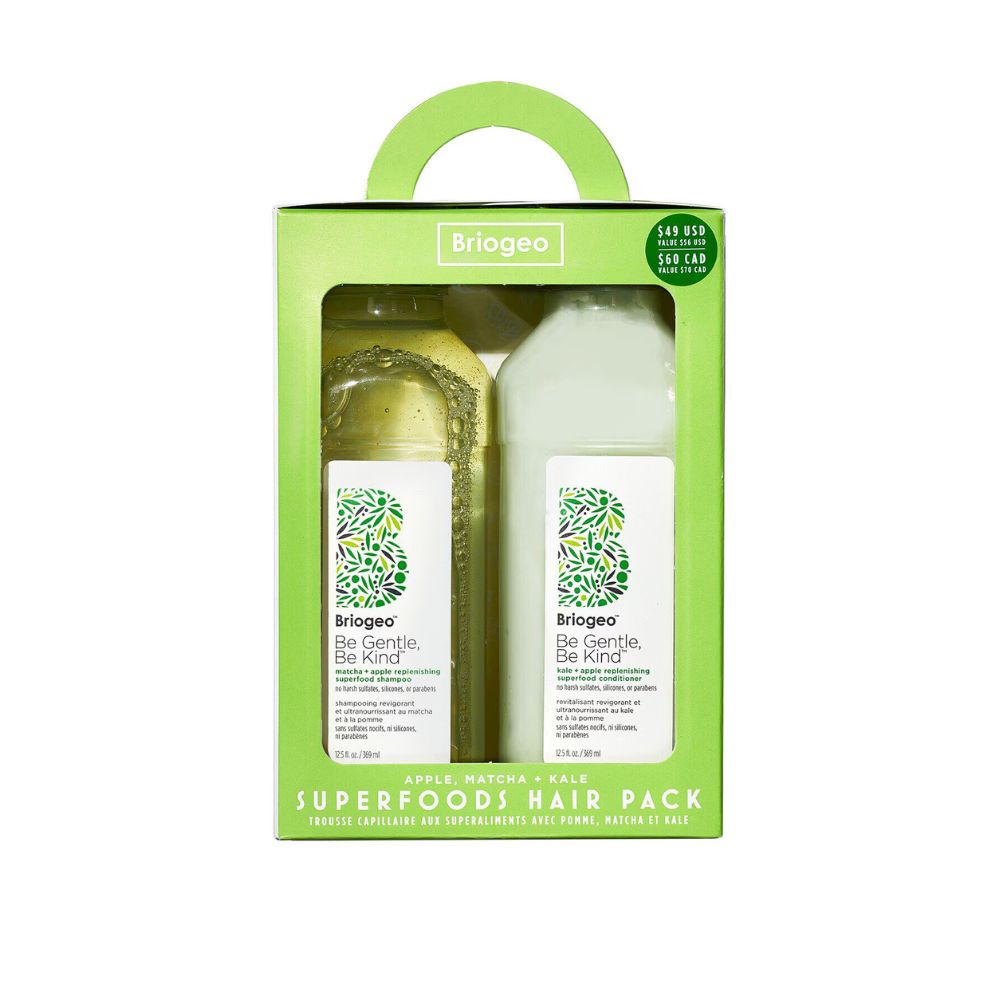 BRIOGEO Superfoods Apple, Matcha + Kale Shampoo + Conditioner Duo