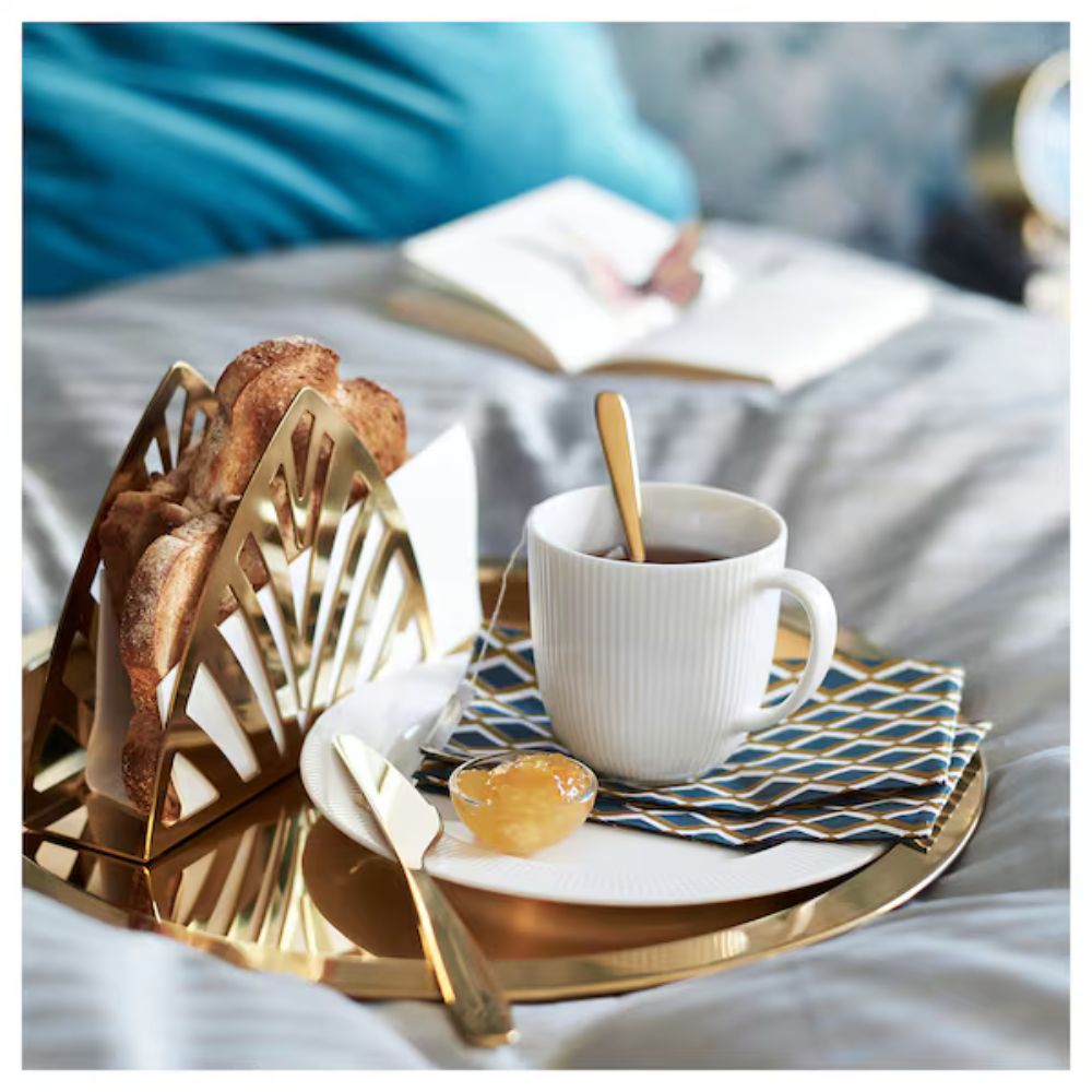 IKEA GLATTIS صينية، لون نحاسي، 38 سم