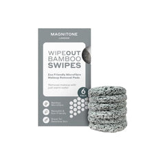MAGNITONE Swipes 100% Microfibre Bamboo Makeup Remover Pads 6 Pack