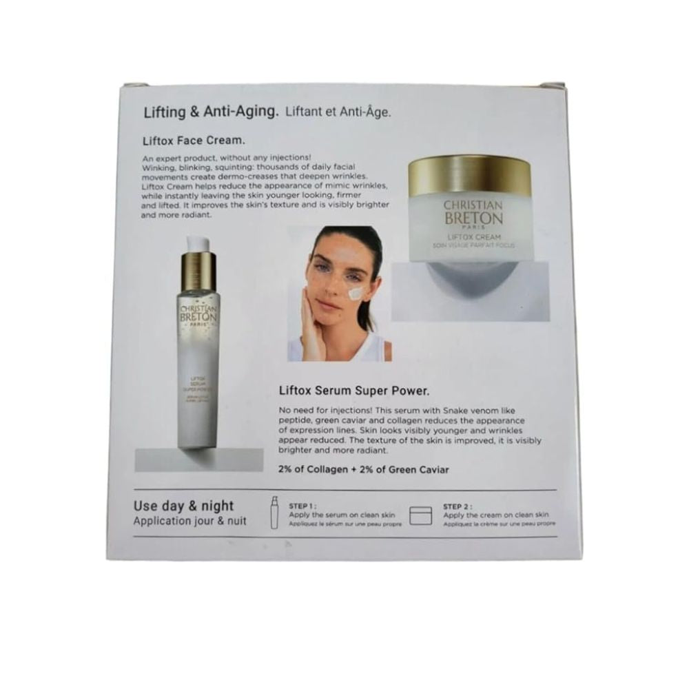 CHRISTIAN BRETON Lifting-Firming Routine Set, Liftox Cream 50ml, Liftox Serum 30ml
