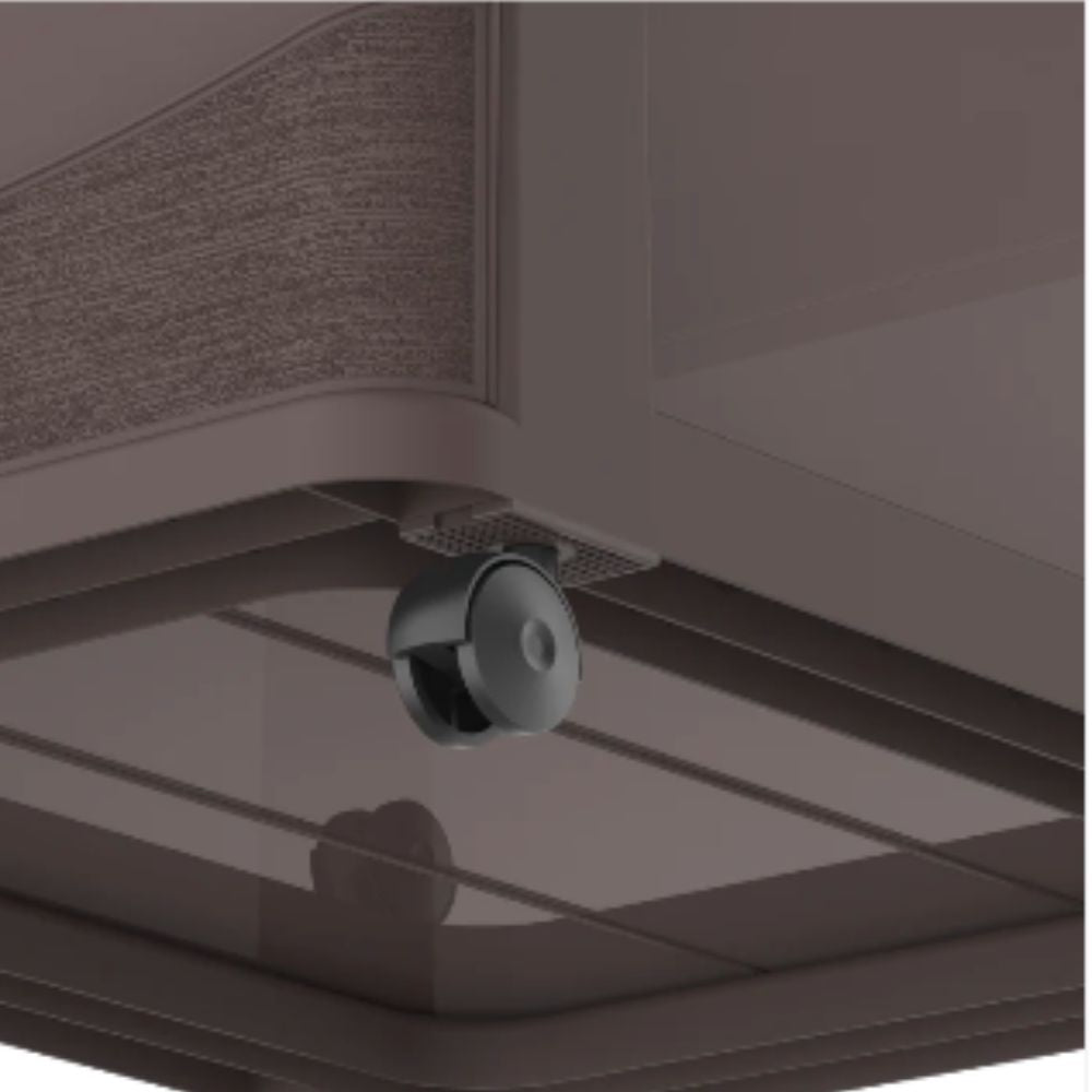 Cosmoplast Cedargrain 4 Tiers Storage Cabinet with Drawers & Wheels