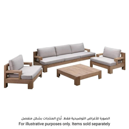 أريكة جوشوا ذات مقعد واحد من خشب الأكاسيا مع وسادة (102.5 × 80 × 64 سم)