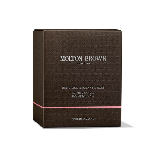 Molton Brown Delicious Rhubarb and Rose Signature Scented Single Wick Candle 190g