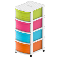Cosmoplast Tiers Multipurpose Storage Cabinet with Wheels 4
