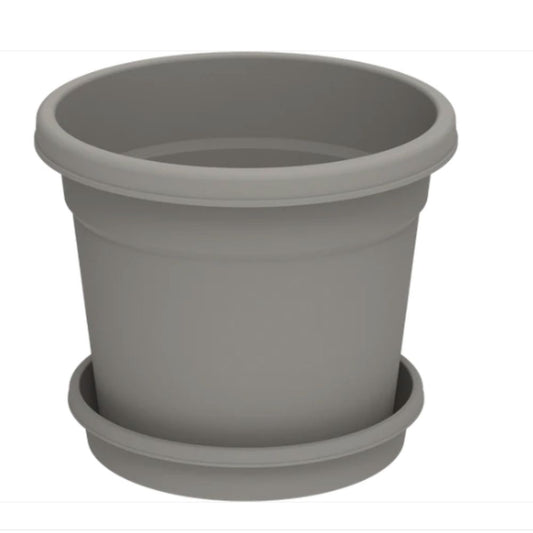 Cosmoplast Round Flowerpot with Tray - 10"