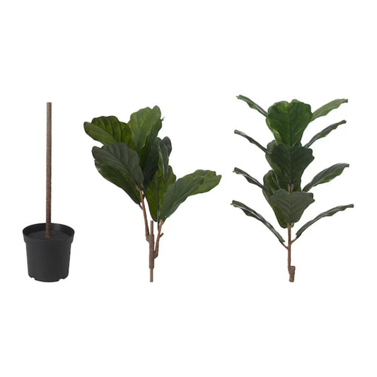 FEJKA Artificial potted plant, in/outdoor fiddle-leaf fig, 19 cm