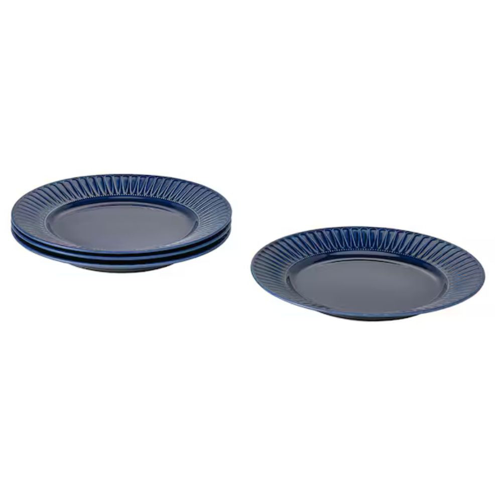 IKEA STRIMMIG Plate, stoneware blue, 27 cm