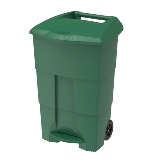 Cosmoplast Step-on Waste Bin with Pedal & Wheels 125L