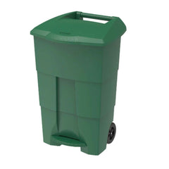Cosmoplast Step-on Waste Bin with Pedal & Wheels 125L
