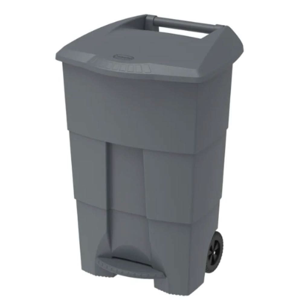 Cosmoplast Step-on Waste Bin with Pedal & Wheels 100L