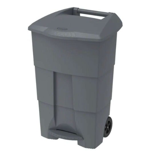 Cosmoplast Step-on Waste Bin with Pedal & Wheels 100L