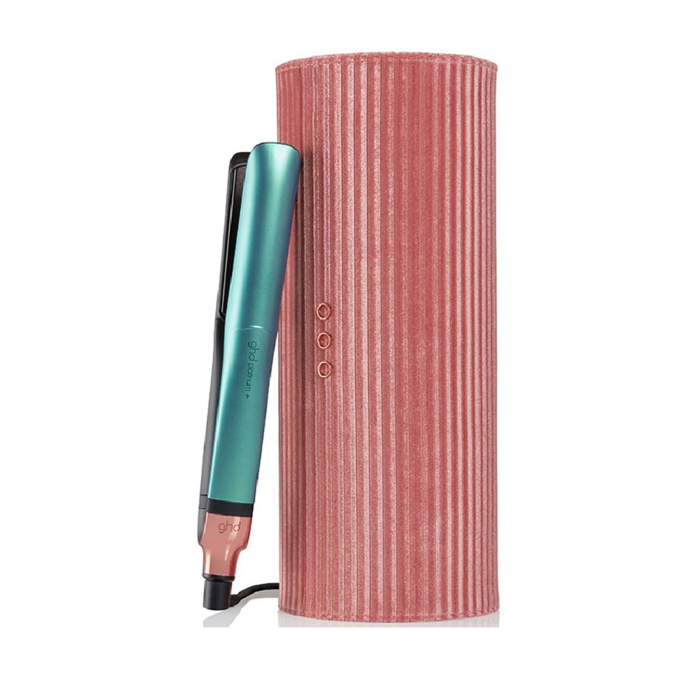 مكواة الشعر الاحترافية ghd Platinum+ Styler مقاس 1 بوصة، مصنوعة من السيراميك - لون اليشم الجذاب