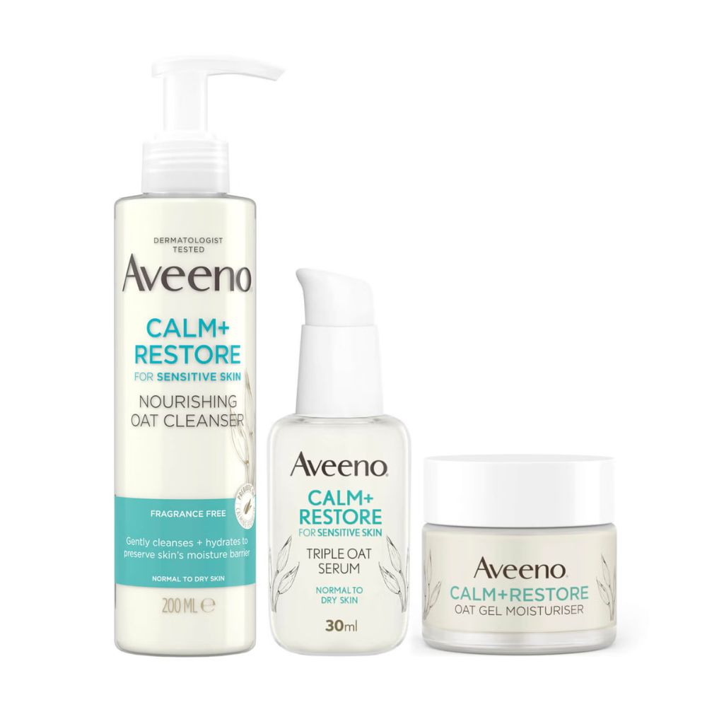 Aveeno Face Calm and Restore Morning Nourish Routine