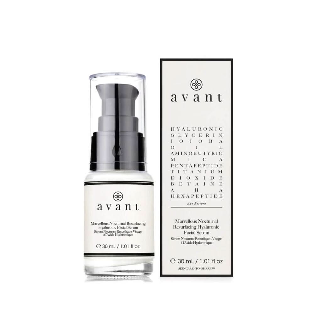 Avant Skincare Marvellous Nocturnal Resurfacing Hyaluronic Facial Serum 30ml