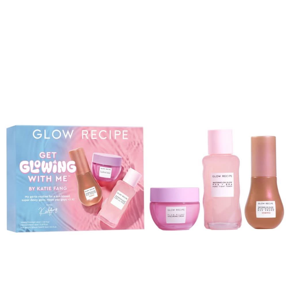 مجموعة "Glow Recipe Get Glowing with Me" من كاتي فانغ مع سيروم "Hue Drops" الملون