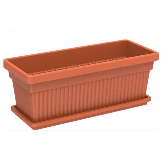 Cosmoplast Rectangular Planter with Tray 24"