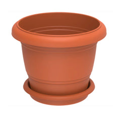 Cosmoplast Round Flowerpot with Tray 24"