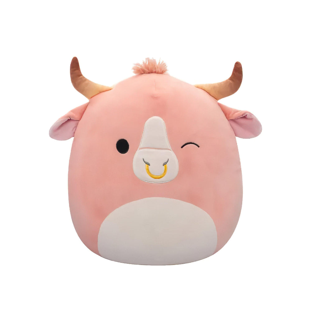 SQUISH Mallows Houston Brahma Bull Plush Toy Peach 16 Inch