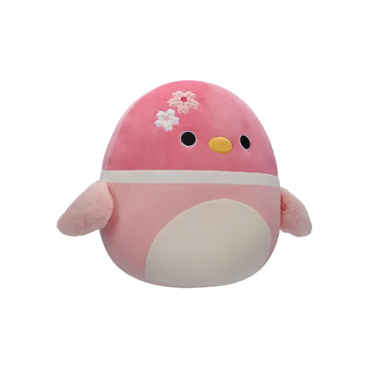 SQUISH Mallows Sonja Mallard Duck With Sakura Flowers Plush Toy Pink 12 Inch