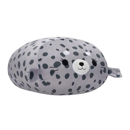 SQUISH Mallows Stackables Odile Spotted Seal Plush Toy Grey 12 Inch