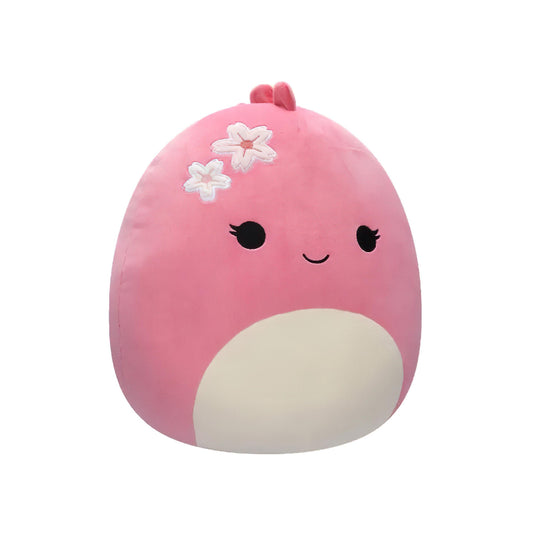 SQUISH Mallows Moira Dinosaur With Sakura Flowers Plush Toy Pink 12 Inch