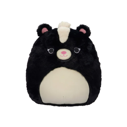 SQUISH Mallows Fuzzamallows Selma Skunk Plush Toy Black White 12 Inch