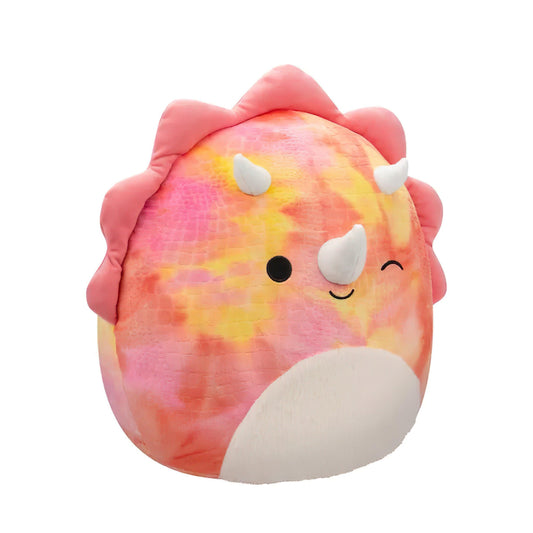 SQUISH Mallows Trinity Triceratops Large Plush Toy Pink 16 Inch