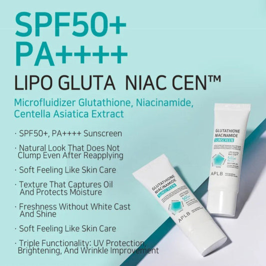 APLB – Glutathione Niacinamide Sunscreen (40 mL, SPF50+ PA++++)