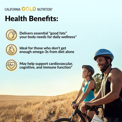California Gold Nutrition, Omega 800 Ultra-Concentrated Omega-3 Fish Oil, kd-pur Triglyceride Form, 30 Fish Gelatin Softgels (1,000 mg per Softgel)