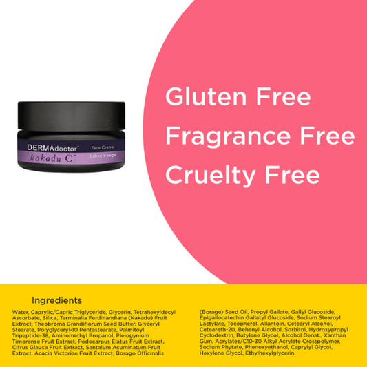 كريم الوجه المرطب بفيتامين C من ديرما دكتور كاكادو سي للبشرة الجافة والباهتة، 30 مل