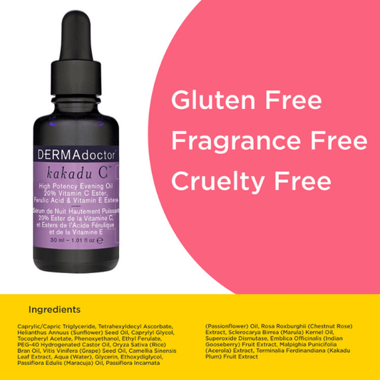 زيت مسائي بحمض الفيروليك وفيتامين CE 20% من ديرما دكتور كاكادو سي، 30 مل