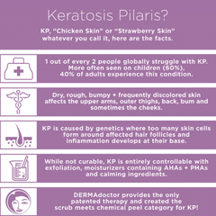 DERMAdoctor KP Duty Exfoliating Body Scrub for Dry, Rough Skin & Keratosis Pilaris with 10% AHAs + BHAs 237ml