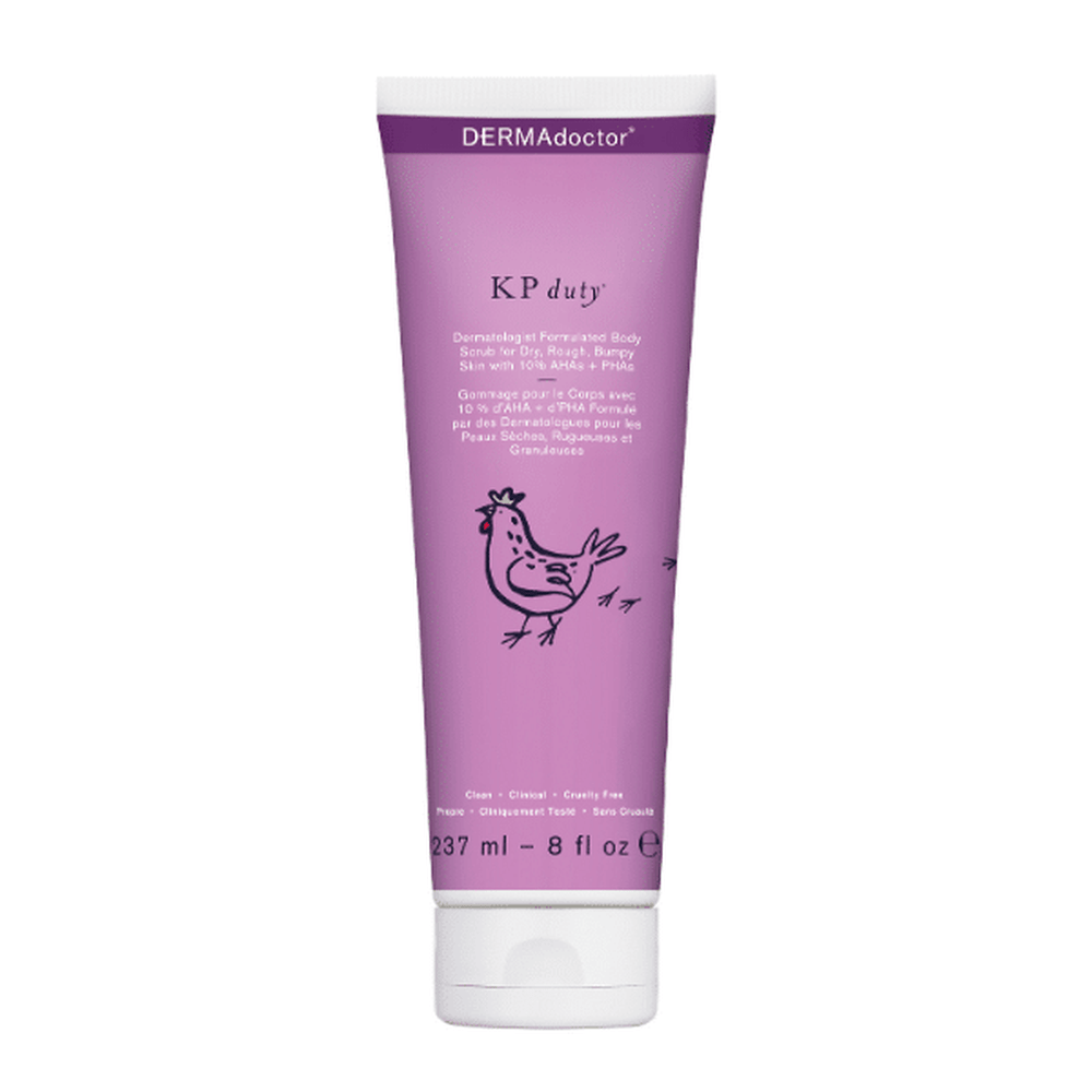 DERMAdoctor KP Duty Exfoliating Body Scrub for Dry, Rough Skin & Keratosis Pilaris with 10% AHAs + BHAs 237ml