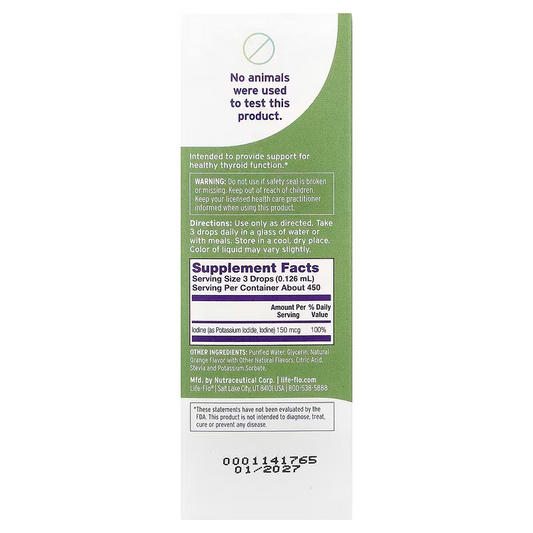 Life-flo, Liquid Iodine Plus, Natural Orange, 2 fl oz (59 ml)