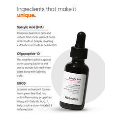 Minimalist 2% Salicylic Acid Serum For Oily Skin 30ml