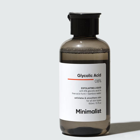 Minimalist 8% Glycolic Acid Exfoliating Toner With Bamboo Water 150 ml