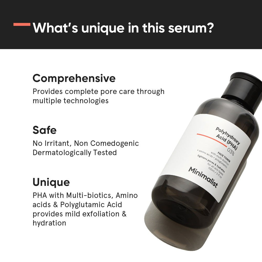 Minimalist PHA 3% Alcohol Free Hydrating Face Toner 150 ml