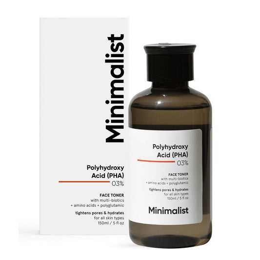 تونر مرطب للوجه خالٍ من الكحول بنسبة 3% من حمض الفوسفوريك (PHA) من Minimalist، 150 مل