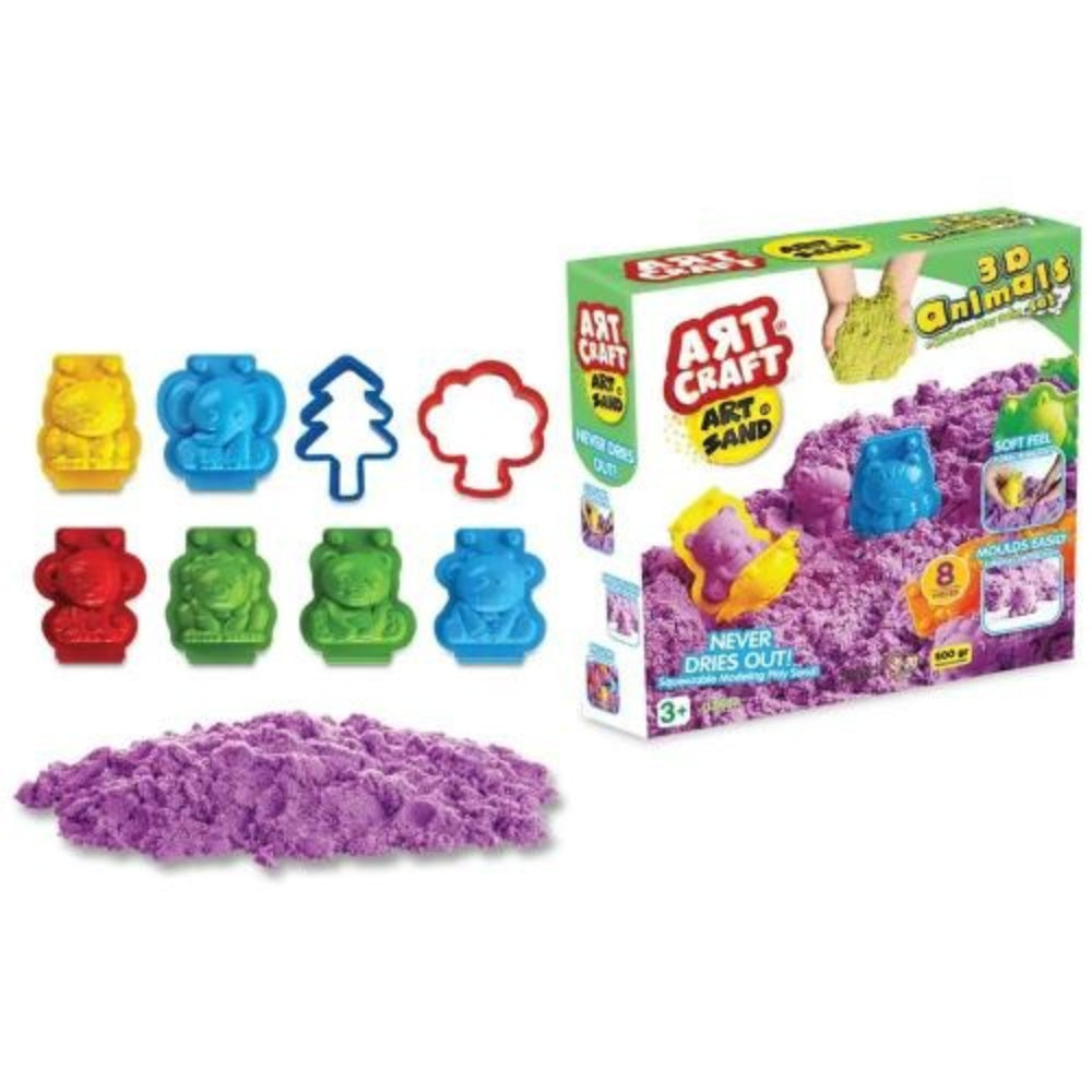 مجموعة رمل لعب على شكل حيوانات ثلاثية الأبعاد من Art Craft