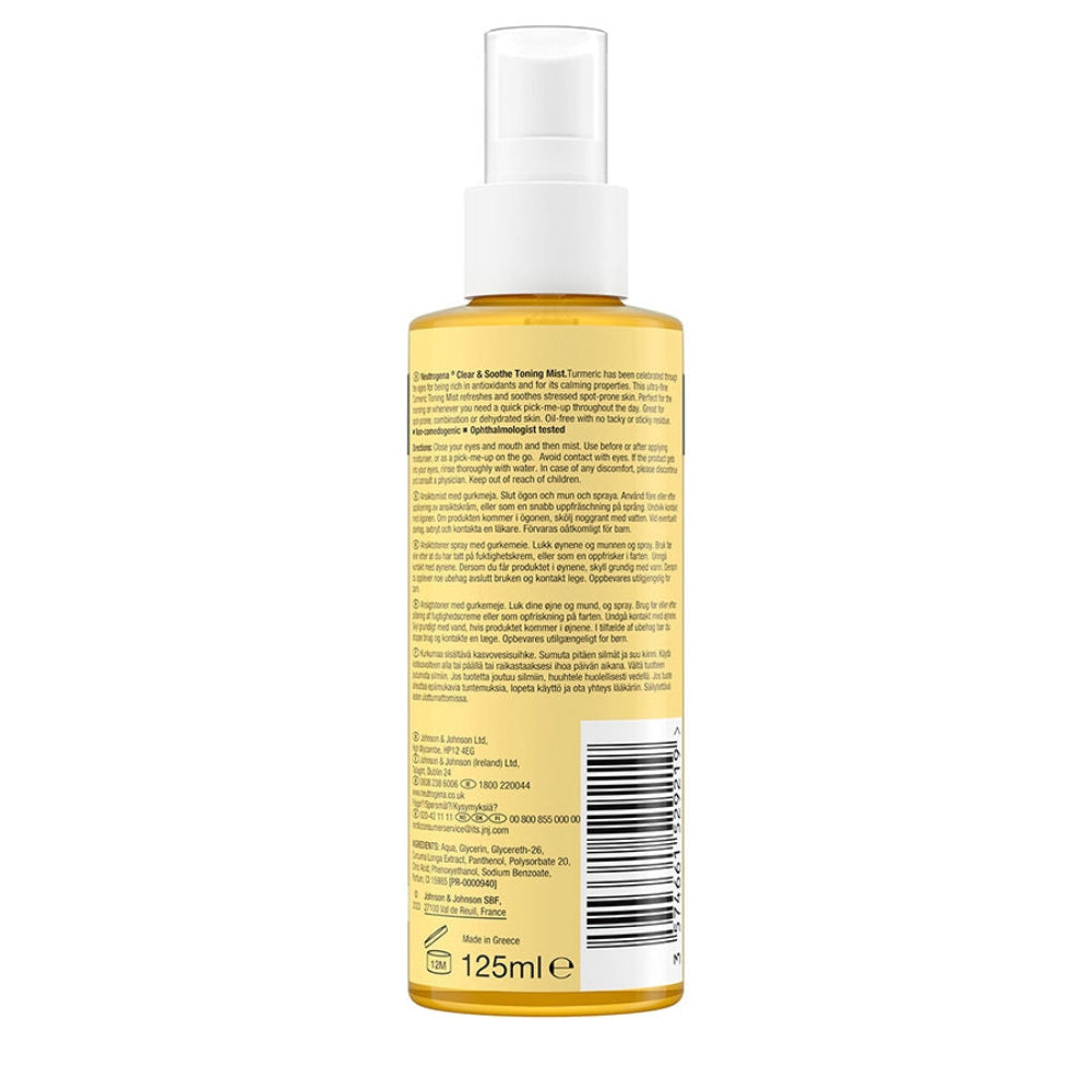 Neutrogena Clear and Soothe Toning Mist 125ml