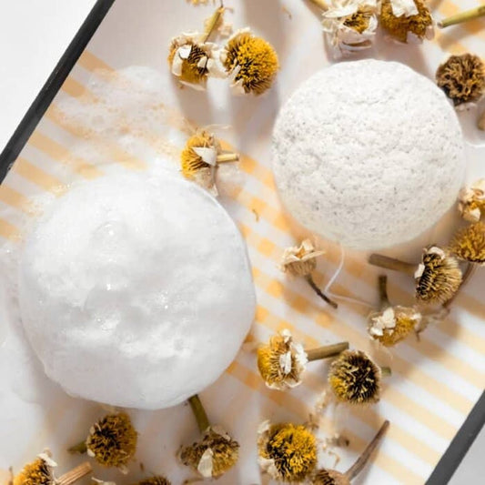 إسفنجة الكونجاك المملوءة بشاي البابونج من تيمي